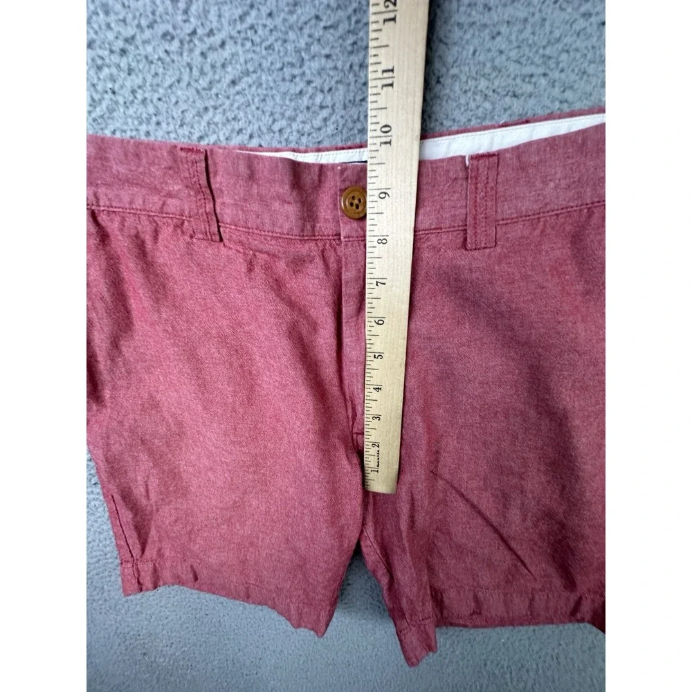 J.Crew Gramercy Shorts Mens 32 Red Chambray 8